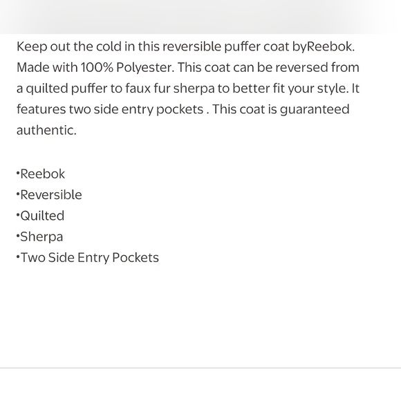 Reebok Reversable Coat - Picture 4 of 10